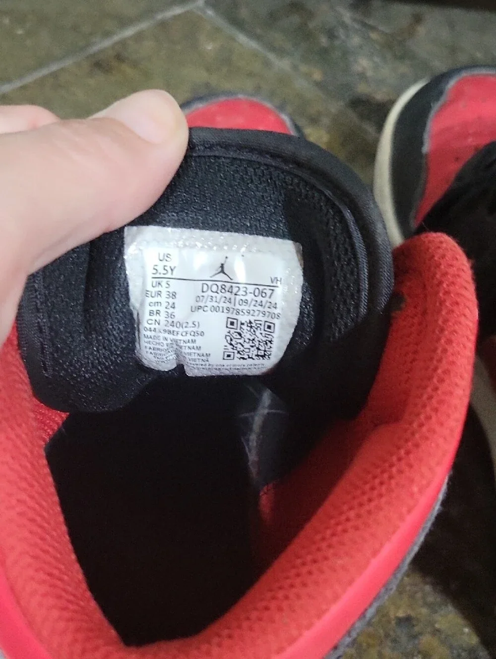 Nike Kids High-Top Sneakers in Black and Red